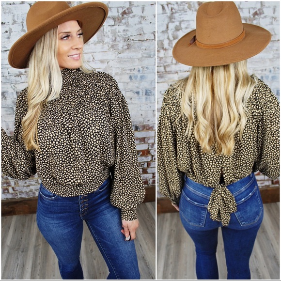 Infinity Raine Tops - Flirty Leopard Print Blouse